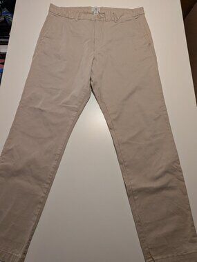 H&M Slim Fit Chino Pants Men’s 34x32 Khaki Stretch Casual Dress